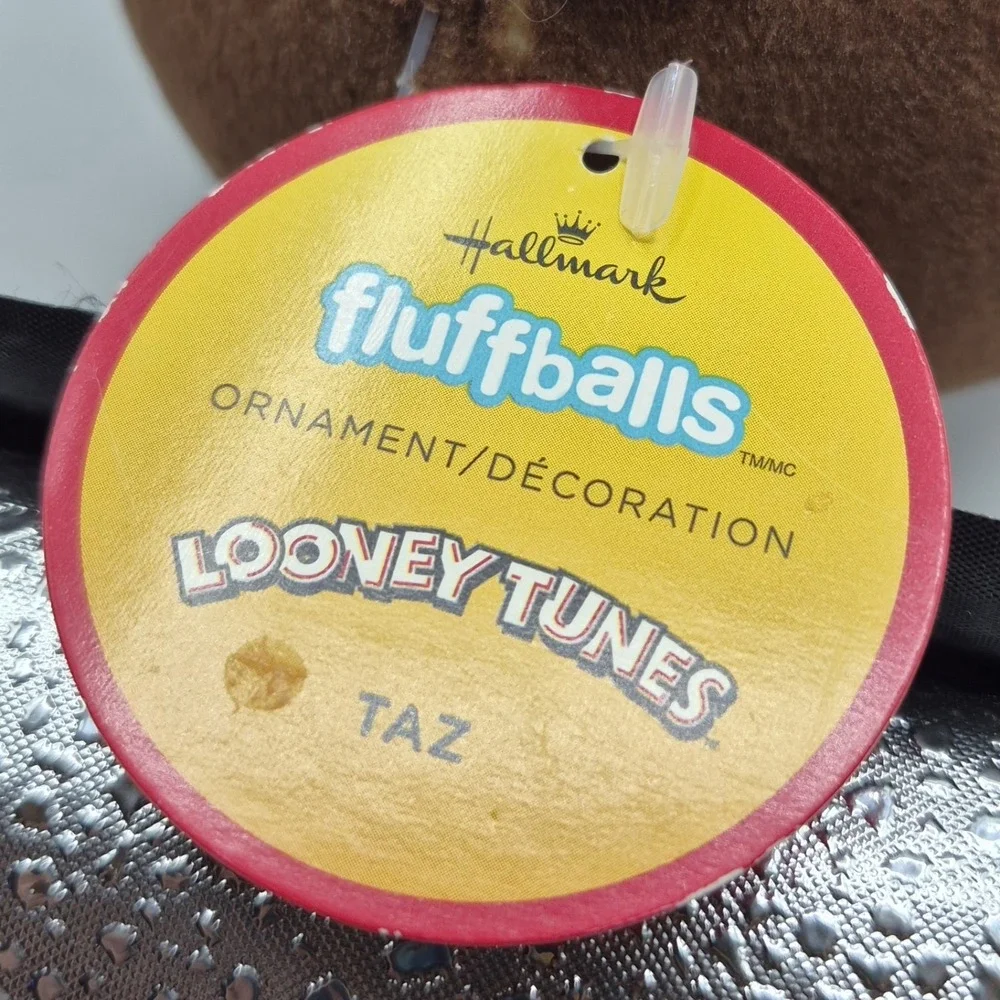 Looney Tunes Taz Plush Ornament Looney Tunes Hallmark Fluffballs Toy Collectible